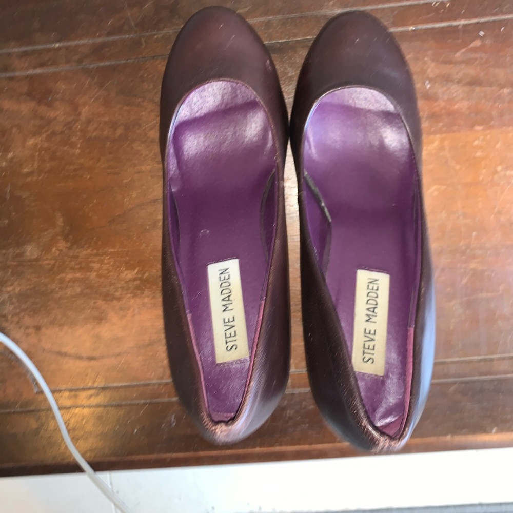 Dark Brown Steve Madden Almond Toe Heels *2 for $5* - Picture 5 of 8